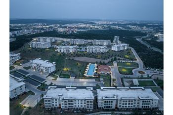 an aerial view of Reveal Skyline apartments in San Antonio, TX